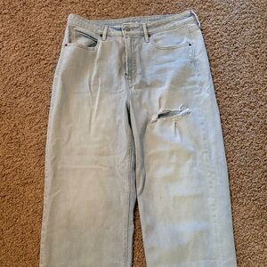 Old Navy light denim wide leg jeans, size 12